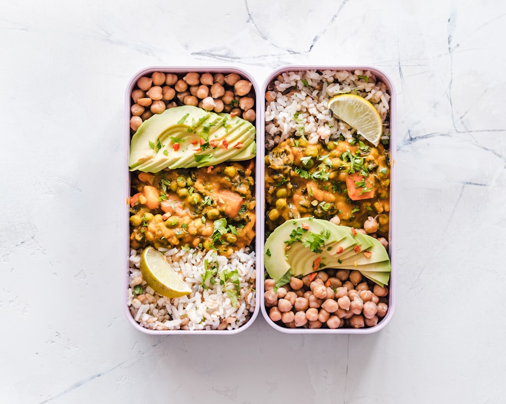 Healthy nutrition planning with fresh vegetables and whole grains